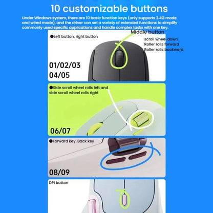 Rapoo MT560 3-Mode Wireless Bluetooth Mouse Ergonomic Desktop Laptop Mouse(Light Blue) - Wireless Mice by Rapoo | Online Shopping UK | buy2fix