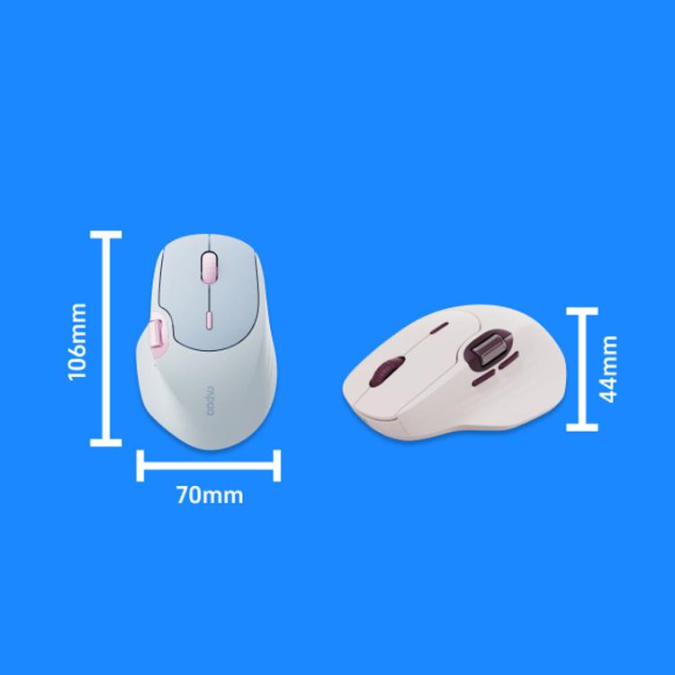 Rapoo MT560 3-Mode Wireless Bluetooth Mouse Ergonomic Desktop Laptop Mouse(Milk Tea) - Wireless Mice by Rapoo | Online Shopping UK | buy2fix