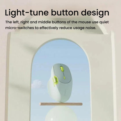 Rapoo MT560 3-Mode Wireless Bluetooth Mouse Ergonomic Desktop Laptop Mouse(Light Green) - Wireless Mice by Rapoo | Online Shopping UK | buy2fix