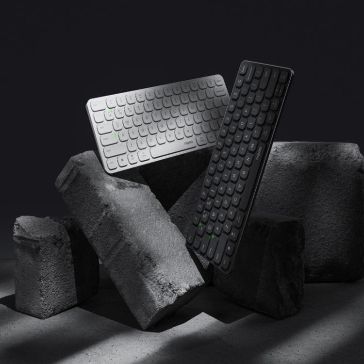 Rapoo E9050L Tri-mode Bluetooth Wireless Keyboard Silent Laptop Keyboard(Dark Gray) - Wireless Keyboard by Rapoo | Online Shopping UK | buy2fix