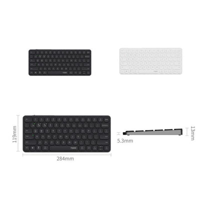 Rapoo E9050L Tri-mode Bluetooth Wireless Keyboard Silent Laptop Keyboard(Dark Gray) - Wireless Keyboard by Rapoo | Online Shopping UK | buy2fix