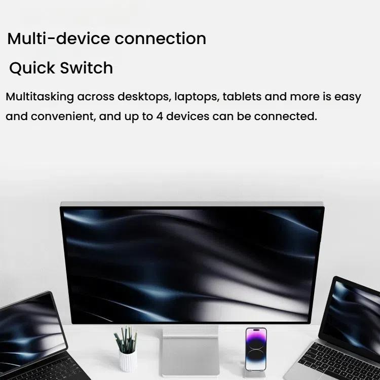 Rapoo E9050L Tri-mode Bluetooth Wireless Keyboard Silent Laptop Keyboard(White) - Wireless Keyboard by Rapoo | Online Shopping UK | buy2fix