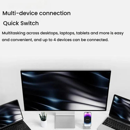 Rapoo E9050L Tri-mode Bluetooth Wireless Keyboard Silent Laptop Keyboard(White) - Wireless Keyboard by Rapoo | Online Shopping UK | buy2fix