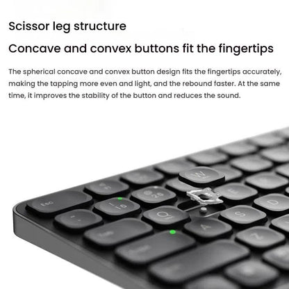 Rapoo E9050L Tri-mode Bluetooth Wireless Keyboard Silent Laptop Keyboard(White) - Wireless Keyboard by Rapoo | Online Shopping UK | buy2fix