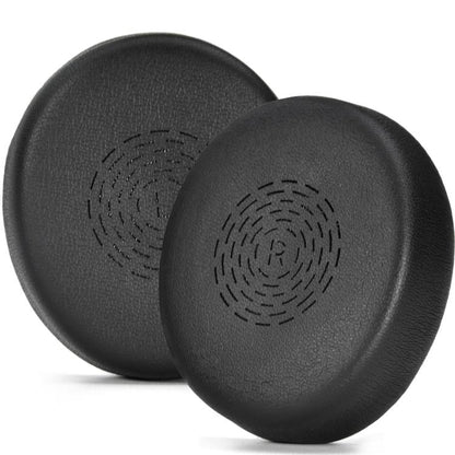 For Jabra Evolve2 55 Stereo Headset 1pair Protein Leather Ear Cushions Soft Replacement Ear Pads(Black) - Earmuff & Pad by buy2fix | Online Shopping UK | buy2fix