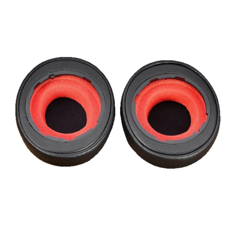 For Jabra Evolve2 55 Stereo Headset 1pair Protein Leather Ear Cushions Soft Replacement Ear Pads(Black) - Earmuff & Pad by buy2fix | Online Shopping UK | buy2fix