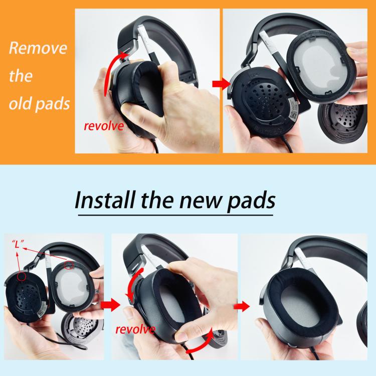 For Corsair HS55/HS55 Pro/HS65 Headset 1pair Replacement Ear Cushions Ear Pads, Style: Leather + Velvet Black - Earmuff & Pad by buy2fix | Online Shopping UK | buy2fix