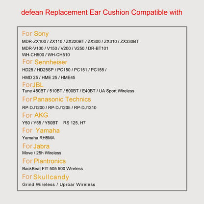 1pair 70mm Earpads For Sony WH-CH500 WH-CH510 /Sennheiser/JBL/AKG and Other Headphones(Black) - Earmuff & Pad by buy2fix | Online Shopping UK | buy2fix