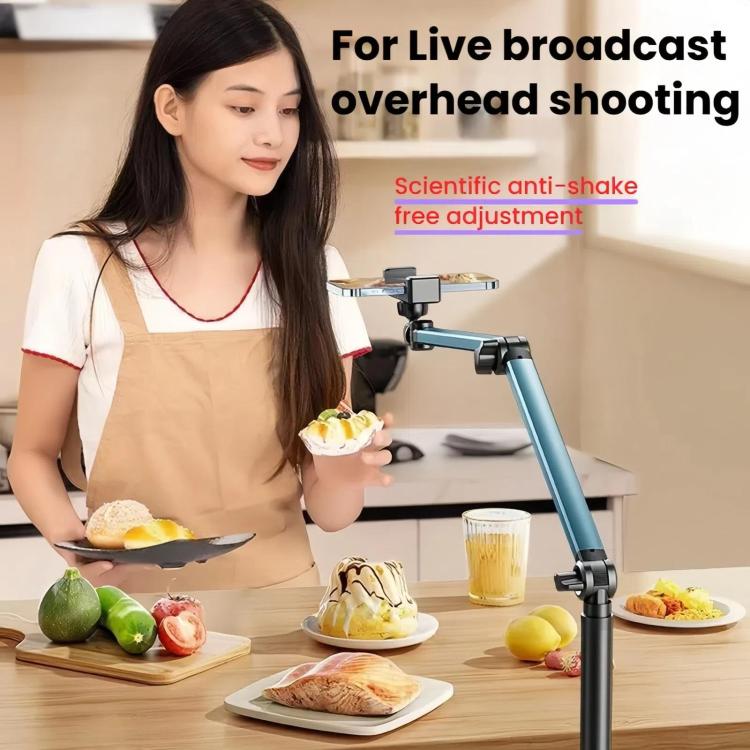 1.7m Mobile Phone Floor Stand Overhead Shooting Holder Retractable Lazy Support With Remote Control - Lazy Bracket by buy2fix | Online Shopping UK | buy2fix