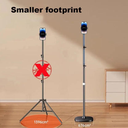 1.7m Mobile Phone Floor Stand Overhead Shooting Holder Retractable Lazy Support With Remote Control - Lazy Bracket by buy2fix | Online Shopping UK | buy2fix