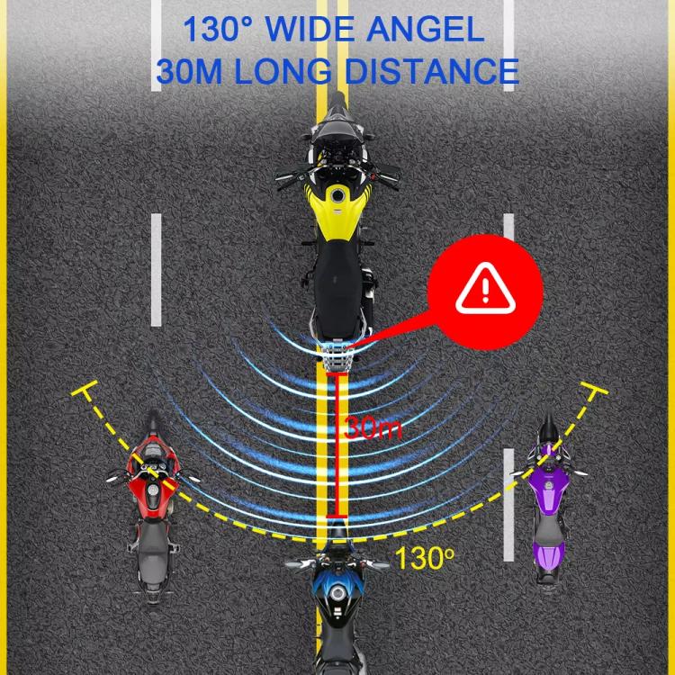 24GHz Motorcycle 30-Meter Blind Spot Radar Detection System Lane Change Assist  for Safe Riding - Electrical System by buy2fix | Online Shopping UK | buy2fix