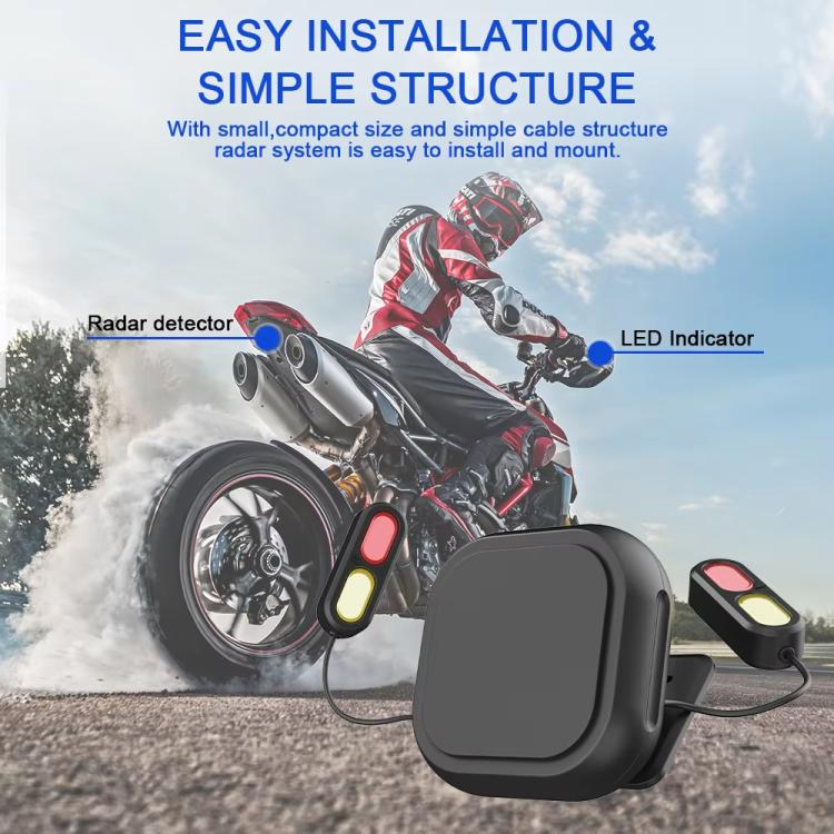 24GHz Motorcycle 30-Meter Blind Spot Radar Detection System Lane Change Assist  for Safe Riding - Electrical System by buy2fix | Online Shopping UK | buy2fix
