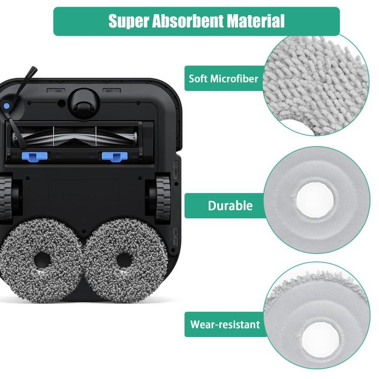 For ECOVACS Deebot T30 Pro / MAX Auto Sweeper Accessories, Spec: 3pcs Chenille Wipes - For ECOVACS Accessories by buy2fix | Online Shopping UK | buy2fix