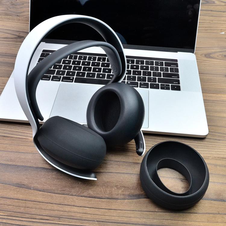 For Sony PlayStation Pulse Elite Headset 1pair Silicone Ear Cushion Covers Sweatproof Replacement Ear Pads(Black) - Earmuff & Pad by buy2fix | Online Shopping UK | buy2fix
