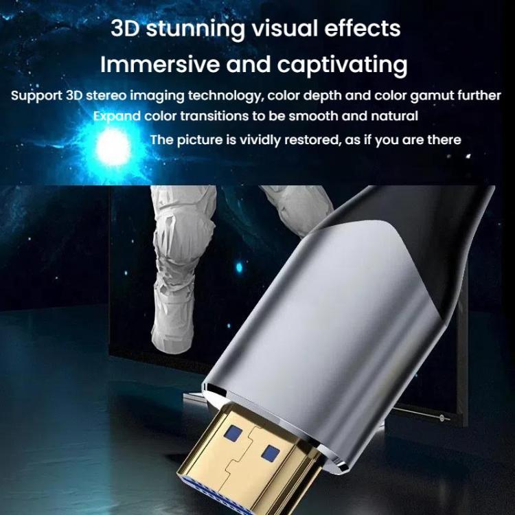 VegGieg W-H4 8K HDMI 2.1 Cable TV Set-Top Box Computer Connection Monitor Projector Video HD Cable, Size: 2m(Cotton Mesh Gray) - Cable by VegGieg | Online Shopping UK | buy2fix