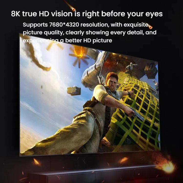 VegGieg W-H114 HDMI 2.1 HD Cable 8K 60Hz TV Set-Top Box Computer Monitor Projection Video Cable, Length: 10M - Cable by VegGieg | Online Shopping UK | buy2fix