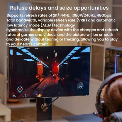 VegGieg W-H114 HDMI 2.1 HD Cable 8K 60Hz TV Set-Top Box Computer Monitor Projection Video Cable, Length: 1.5M - Cable by VegGieg | Online Shopping UK | buy2fix