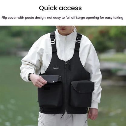 Cwatcun D192 Multifunctional Vest Outdoor Lightweight Comfortable Camera Bag - Camera Strap by Cwatcun | Online Shopping UK | buy2fix