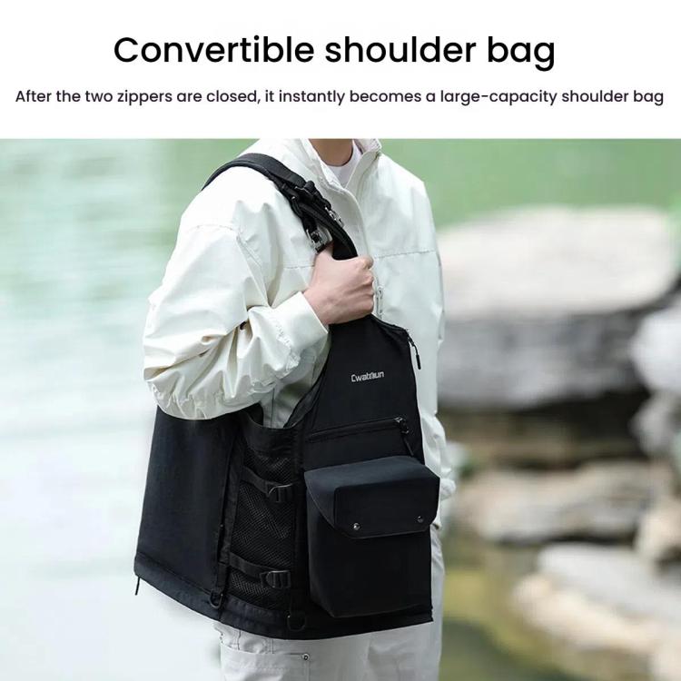 Cwatcun D192 Multifunctional Vest Outdoor Lightweight Comfortable Camera Bag - Camera Strap by Cwatcun | Online Shopping UK | buy2fix