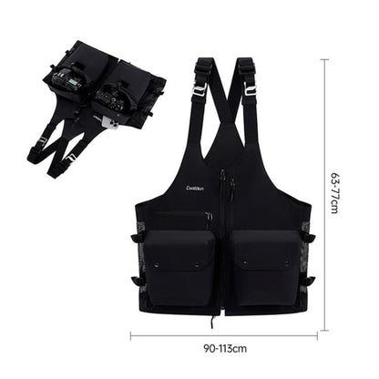 Cwatcun D192 Multifunctional Vest Outdoor Lightweight Comfortable Camera Bag - Camera Strap by Cwatcun | Online Shopping UK | buy2fix