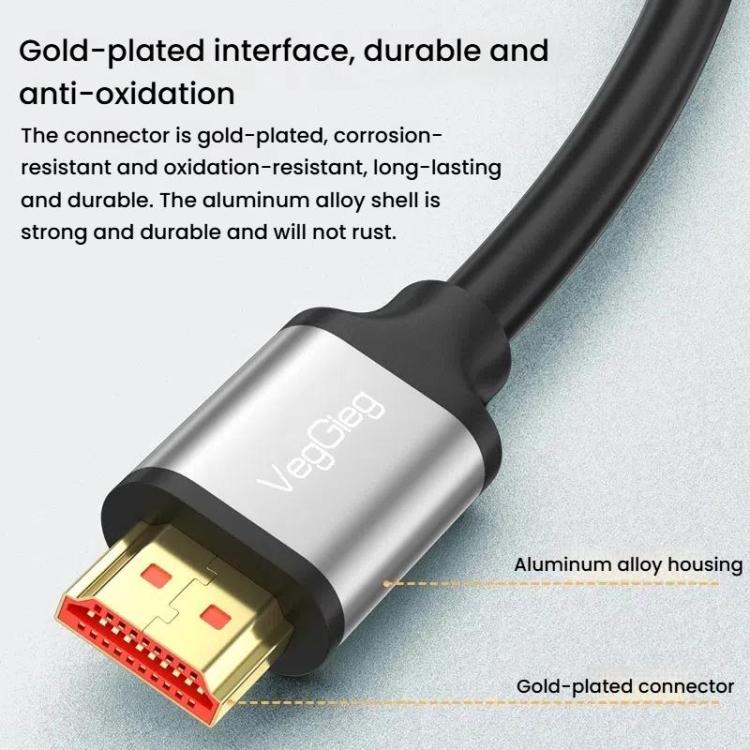 VegGieg V-H301 HDMI 2.0 HD Cable 4K 60Hz TV Set-Top Box Computer Monitor Projection Video Cable, Length: 1.5M - Cable by VegGieg | Online Shopping UK | buy2fix