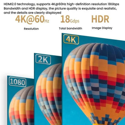 VegGieg V-H301 HDMI 2.0 HD Cable 4K 60Hz TV Set-Top Box Computer Monitor Projection Video Cable, Length: 10M - Cable by VegGieg | Online Shopping UK | buy2fix