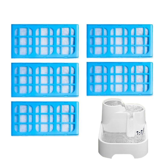 5pcs /Pack Filter For Cate Mate Pet Fountain Multi-Cycle Filtration Cartridge(Blue)