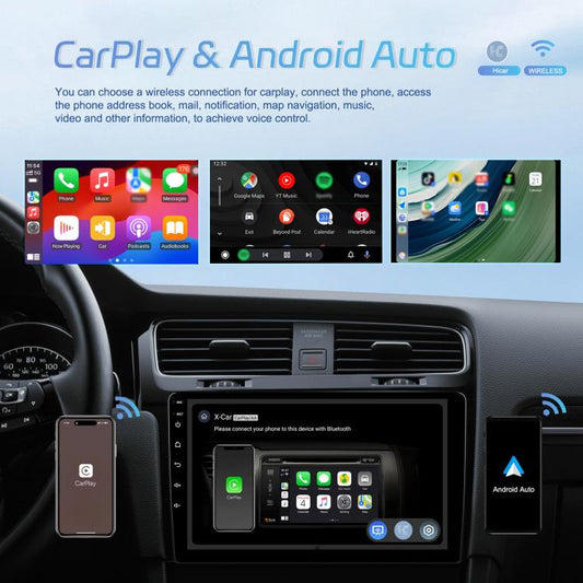 7 Inch 4+64G WiFi Version Dual Butt Universal Bluetooth Wireless Carplay Car Navigation Center Control, Spec: Standard+AHD+Mic - Car MP3 & MP4 & MP5 by buy2fix | Online Shopping UK | buy2fix