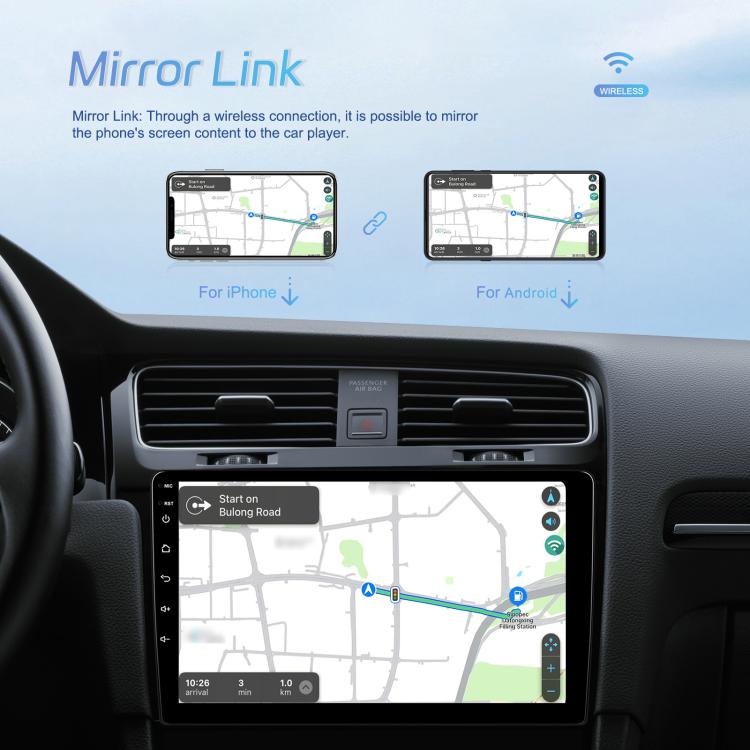 7 Inch 4+64G WiFi Version Dual Butt Universal Bluetooth Wireless Carplay Car Navigation Center Control, Spec: Standard+AHD+Mic - Car MP3 & MP4 & MP5 by buy2fix | Online Shopping UK | buy2fix