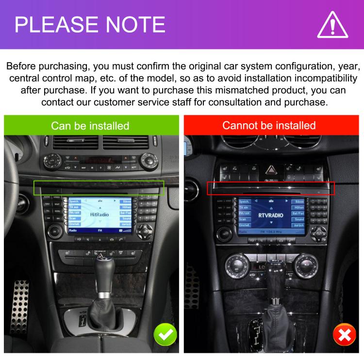 7 inch Horizontal Screen 2+64G Bluetooth Car Player Carplay Car Center Control Integrated Machine For Mercedes-Benz W211 / E200 / E220 / CLS350 / CLS500, Spec: Standard - Car MP3 & MP4 & MP5 by buy2fix | Online Shopping UK | buy2fix