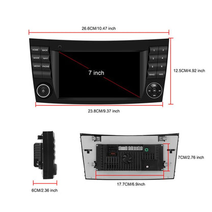 7 inch Horizontal Screen 2+64G Bluetooth Car Player Carplay Car Center Control Integrated Machine For Mercedes-Benz W211 / E200 / E220 / CLS350 / CLS500, Spec: Standard+AHD+Mic - Car MP3 & MP4 & MP5 by buy2fix | Online Shopping UK | buy2fix