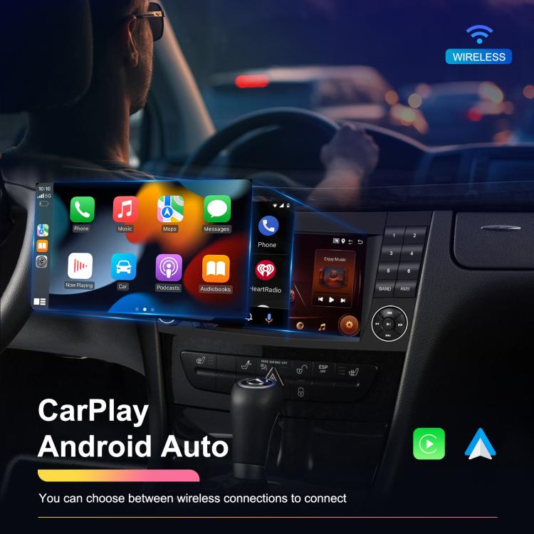 7 inch Horizontal Screen 2+64G Bluetooth Car Player Carplay Car Center Control Integrated Machine For Mercedes-Benz W211 / E200 / E220 / CLS350 / CLS500, Spec: Standard+AHD+Mic - Car MP3 & MP4 & MP5 by buy2fix | Online Shopping UK | buy2fix
