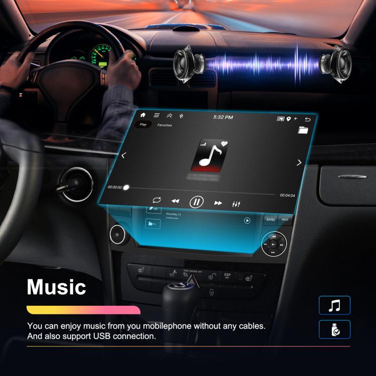 7 inch Horizontal Screen 2+64G Bluetooth Car Player Carplay Car Center Control Integrated Machine For Mercedes-Benz W211 / E200 / E220 / CLS350 / CLS500, Spec: Standard - Car MP3 & MP4 & MP5 by buy2fix | Online Shopping UK | buy2fix