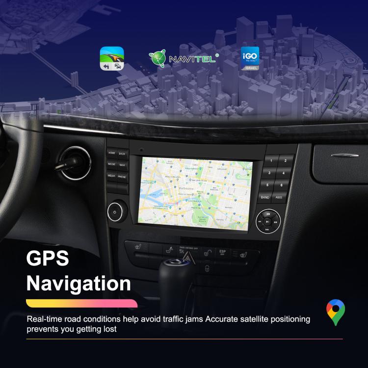 7 inch Horizontal Screen 2+64G Bluetooth Car Player Carplay Car Center Control Integrated Machine For Mercedes-Benz W211 / E200 / E220 / CLS350 / CLS500, Spec: Standard - Car MP3 & MP4 & MP5 by buy2fix | Online Shopping UK | buy2fix