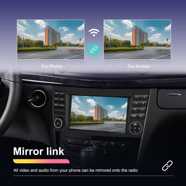 7 inch Horizontal Screen 2+64G Bluetooth Car Player Carplay Car Center Control Integrated Machine For Mercedes-Benz W211 / E200 / E220 / CLS350 / CLS500, Spec: Standard - Car MP3 & MP4 & MP5 by buy2fix | Online Shopping UK | buy2fix