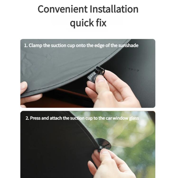 Titanium Silver Car Rear Window Sunshade Heat Insulating Shield with Suction Cup Mounted 100 x 50cm - Window Foils & Solar Protection by buy2fix | Online Shopping UK | buy2fix