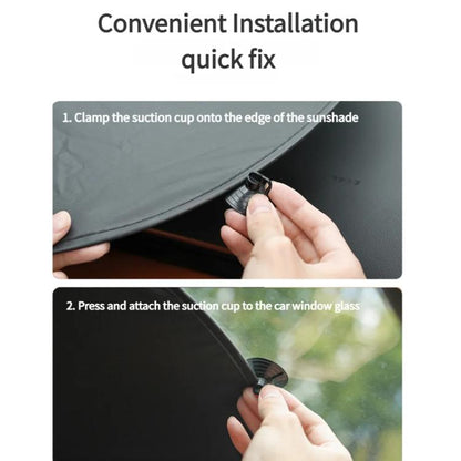 Titanium Silver Car Rear Window Sunshade Heat Insulating Shield with Suction Cup Mounted 100 x 50cm - Window Foils & Solar Protection by buy2fix | Online Shopping UK | buy2fix