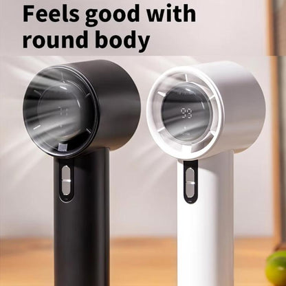 100-gear High Speed Handheld Fan Bladeless Mini Digital Display Small Fan(White) - Electric Fans by buy2fix | Online Shopping UK | buy2fix