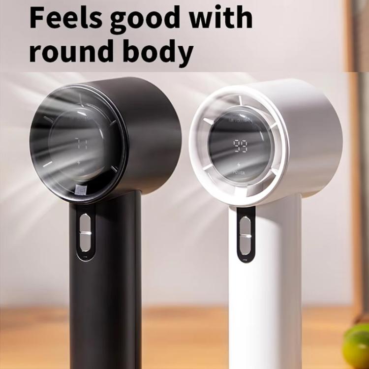 100-gear High Speed Handheld Fan Bladeless Mini Digital Display Small Fan(Black) - Electric Fans by buy2fix | Online Shopping UK | buy2fix