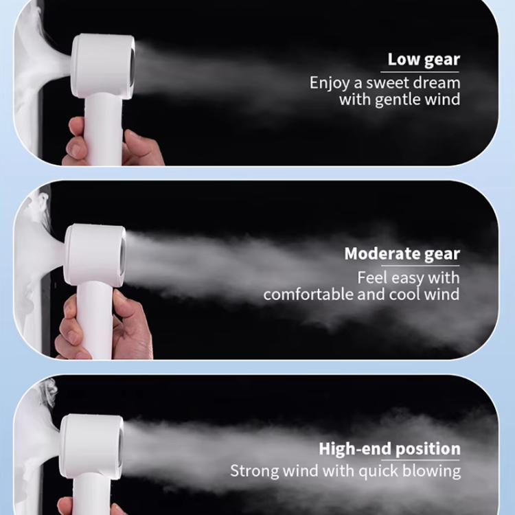 100-gear High Speed Handheld Fan Bladeless Mini Digital Display Small Fan(White) - Electric Fans by buy2fix | Online Shopping UK | buy2fix