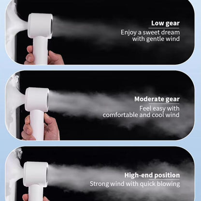 100-gear High Speed Handheld Fan Bladeless Mini Digital Display Small Fan(White) - Electric Fans by buy2fix | Online Shopping UK | buy2fix