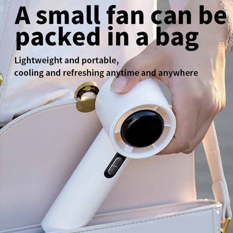 100-gear High Speed Handheld Fan Bladeless Mini Digital Display Small Fan(Black) - Electric Fans by buy2fix | Online Shopping UK | buy2fix