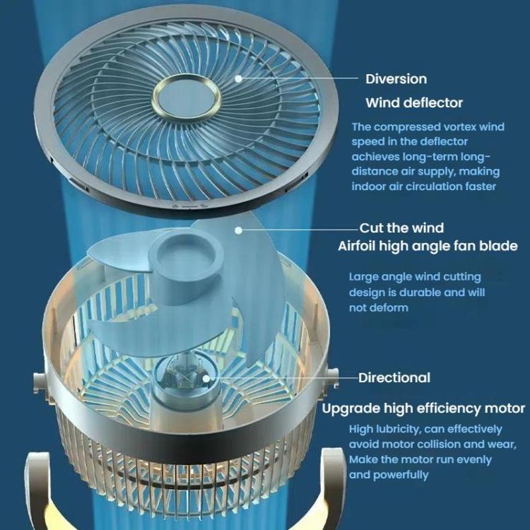 Air Circulation Fan Turbo Light Convection Standing Fan Remote Control Timer Floor Fan, Style: USB Plug - Electric Fans by buy2fix | Online Shopping UK | buy2fix