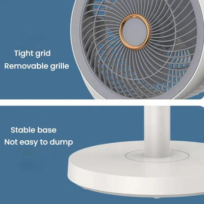 Air Circulation Fan Turbo Light Convection Standing Fan Remote Control Timer Floor Fan, Style: Rechargeable - Electric Fans by buy2fix | Online Shopping UK | buy2fix