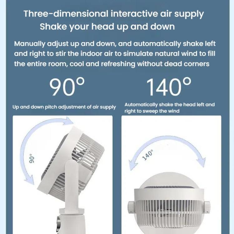 Air Circulation Fan Turbo Light Convection Standing Fan Remote Control Timer Floor Fan, Style: Rechargeable - Electric Fans by buy2fix | Online Shopping UK | buy2fix