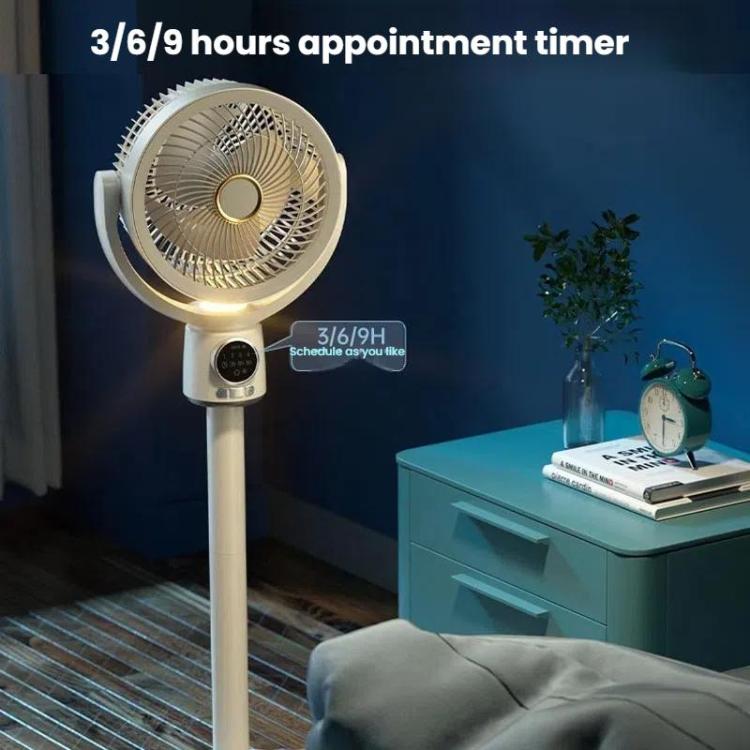 Air Circulation Fan Turbo Light Convection Standing Fan Remote Control Timer Floor Fan, Style: Rechargeable - Electric Fans by buy2fix | Online Shopping UK | buy2fix