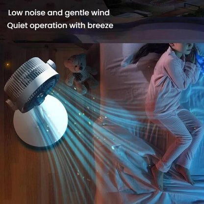 Air Circulation Fan Turbo Light Convection Standing Fan Remote Control Timer Floor Fan, Style: USB Plug - Electric Fans by buy2fix | Online Shopping UK | buy2fix