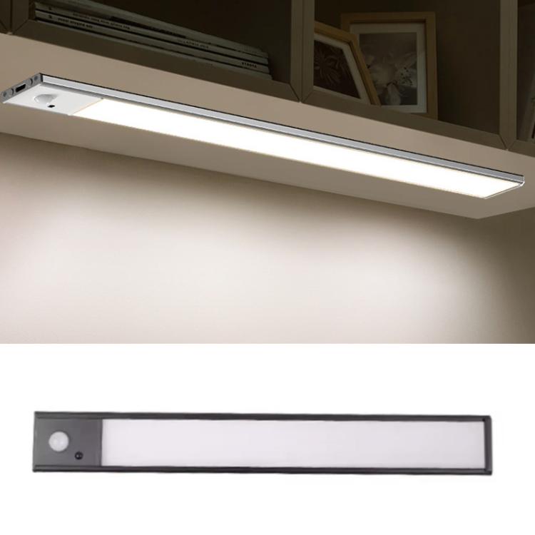80cm Rechargeable Motion Sensor Light Bar Cabinet Wardrobe Lamp With Remote Control Black - Sensor LED Lights by buy2fix | Online Shopping UK | buy2fix