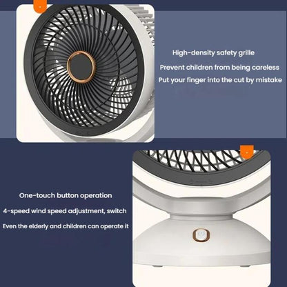USB Air Circulation Fan Office Desktop Small Fan, Style: Rechargeable - Electric Fans by buy2fix | Online Shopping UK | buy2fix