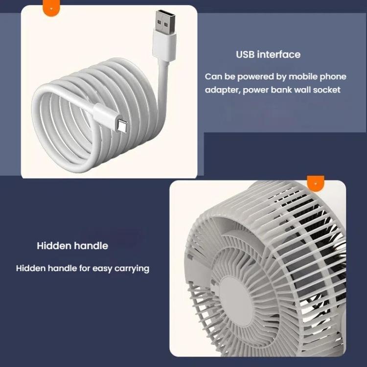 USB Air Circulation Fan Office Desktop Small Fan, Style: Rechargeable - Electric Fans by buy2fix | Online Shopping UK | buy2fix